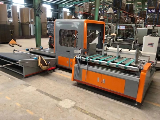 μηχανή Gluer φακέλλων κιβωτίων εγγράφου 250mm×250mm για το ζαρωμένο κιβώτιο